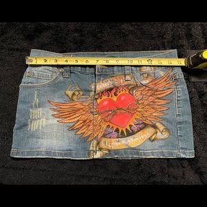 Denim mini skirt